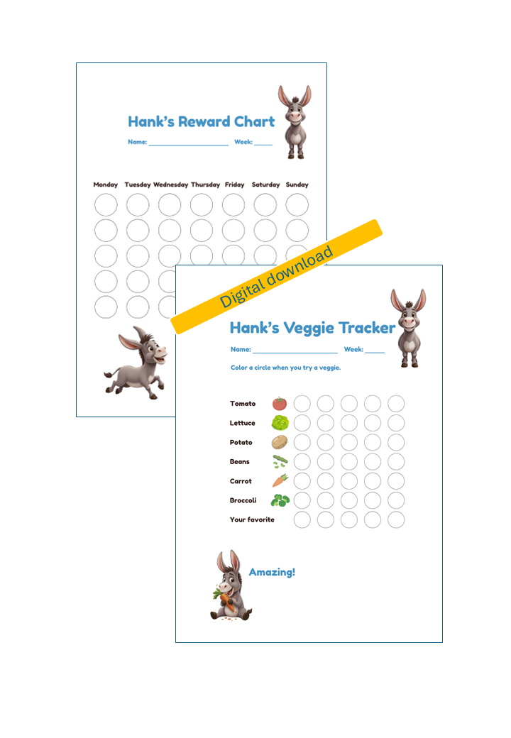 Hank’s Veggie Reward Chart – Fun Eating Tracker for Kids (Printable PDF)