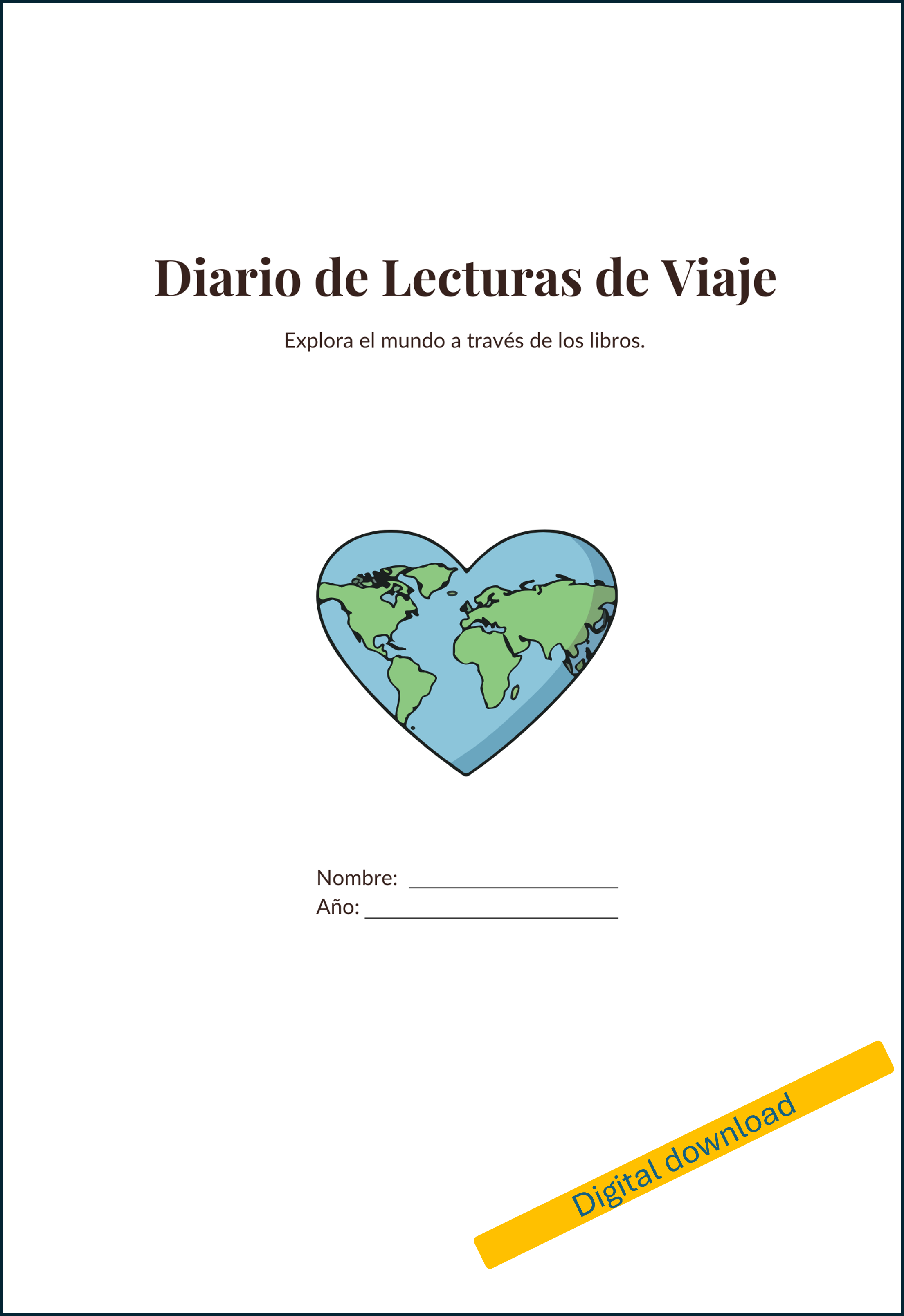 Diario de Lecturas de Viaje – Explora el Mundo a Través de los Libros (PDF Imprimible)