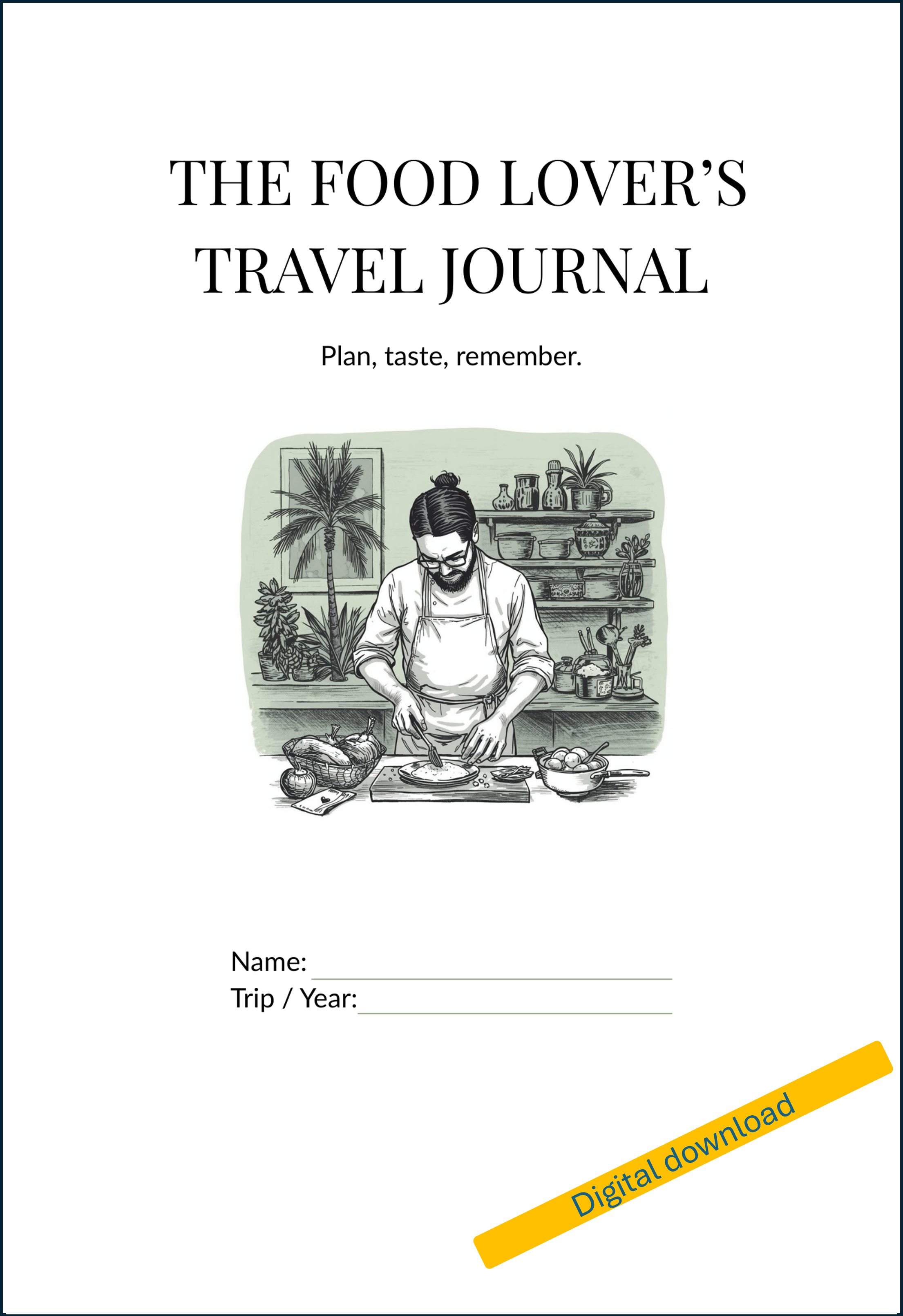 The Food Lover’s Travel Journal – Plan, Taste & Remember (Printable PDF)