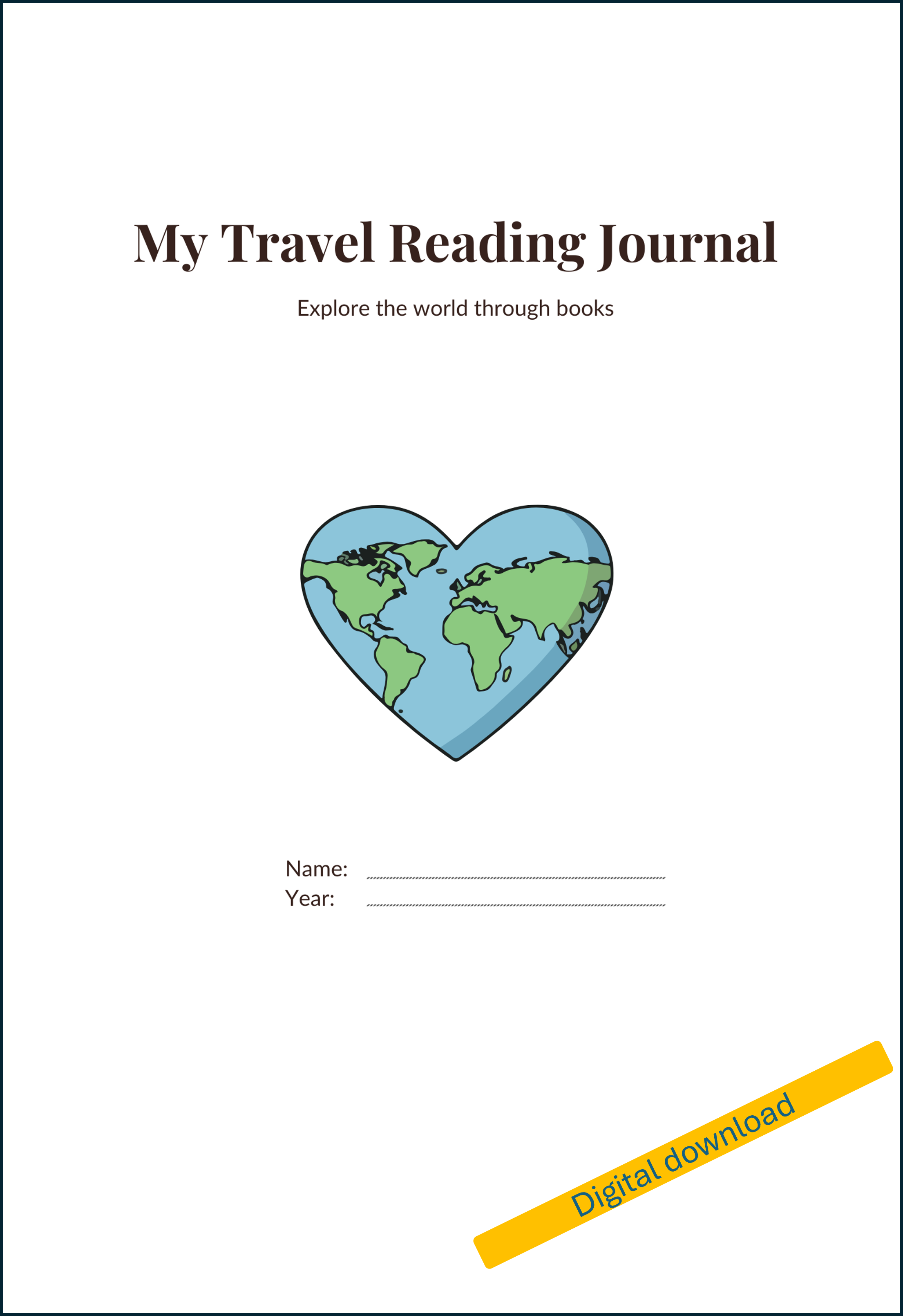 Travel Reading Journal – Explore the World Through Books (Printable PDF)